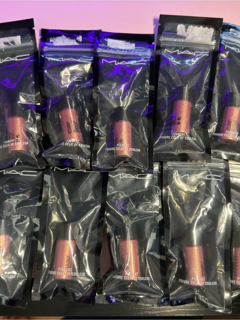 10 x MAC Rose Pigment Loose Eyeshadow (2.5g Each) Bundle - Brand New, Sealed